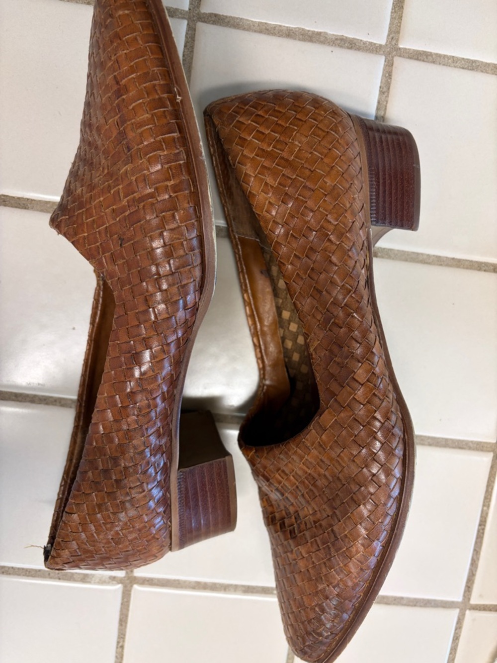 Woven Leather Loafers